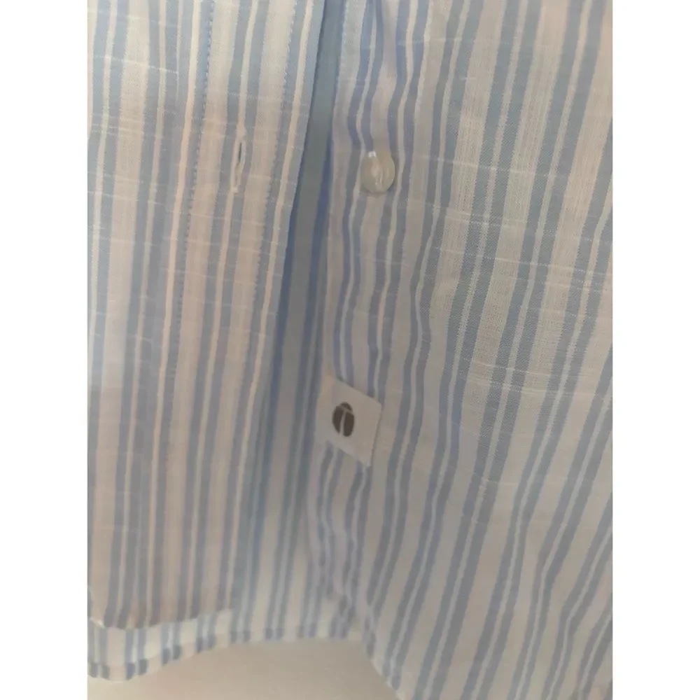GRAYSON The Hero Washed Cotton Shirt Light Blue Striped Size L ( 04) Néw No Tags - Picture 7 of 7